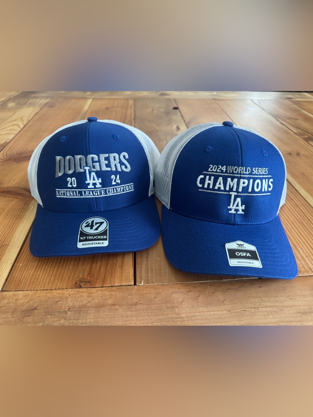 LA Dodgers '47 Brand And Fan Favorite 2024 World Series/NL Champions Hat Lot 2